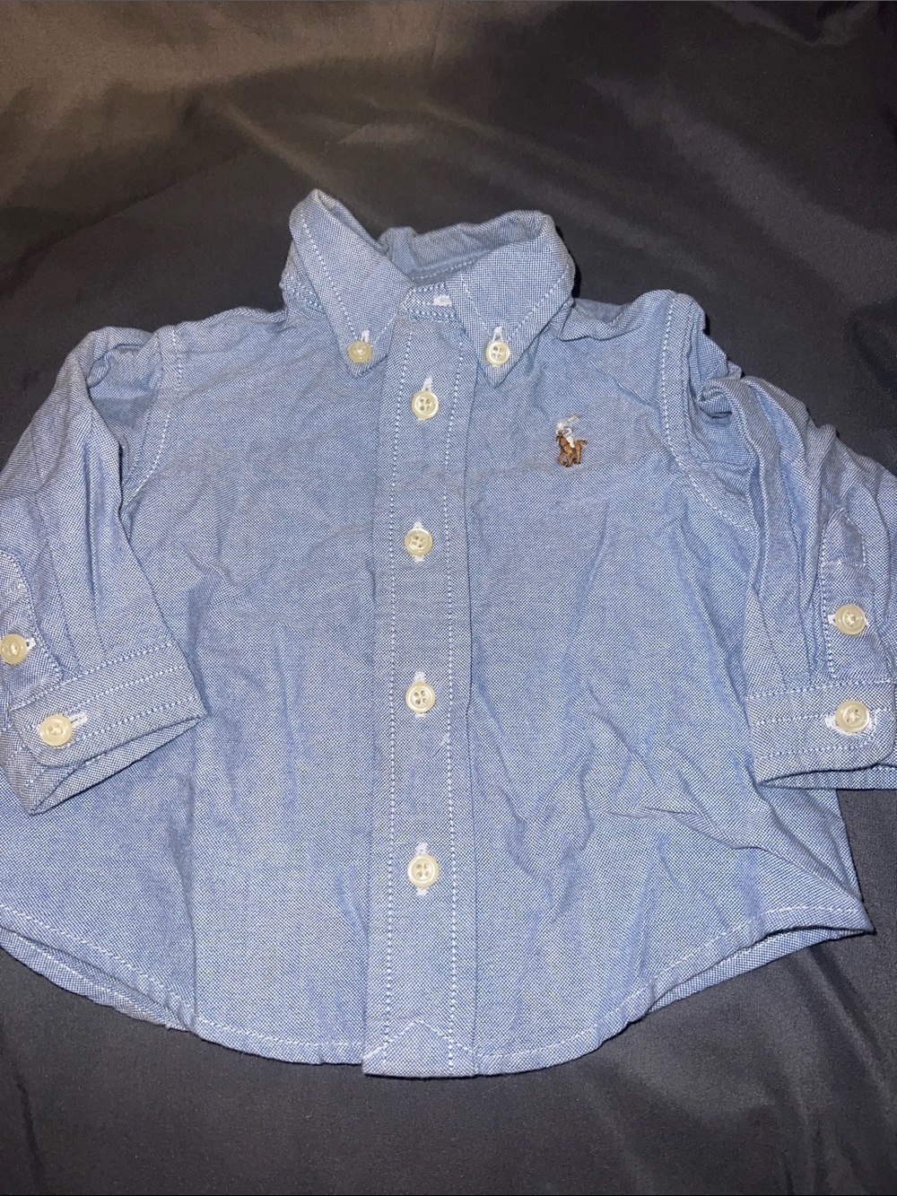 Ralph Lauren Baby Boy's Oxford Long Sleeve Button Up Shirt